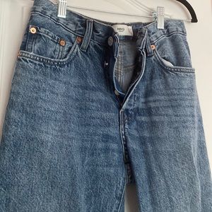 MANGO HIGH WAISTED STRAIGHT JEANS